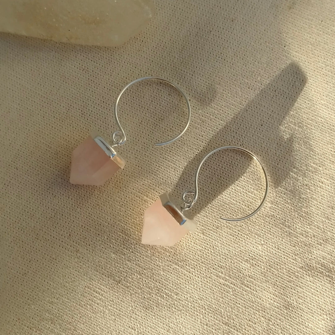 AROS PUNTA CUARZO ROSA