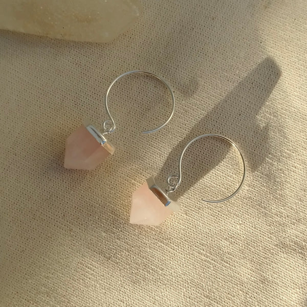 AROS PUNTA CUARZO ROSA
