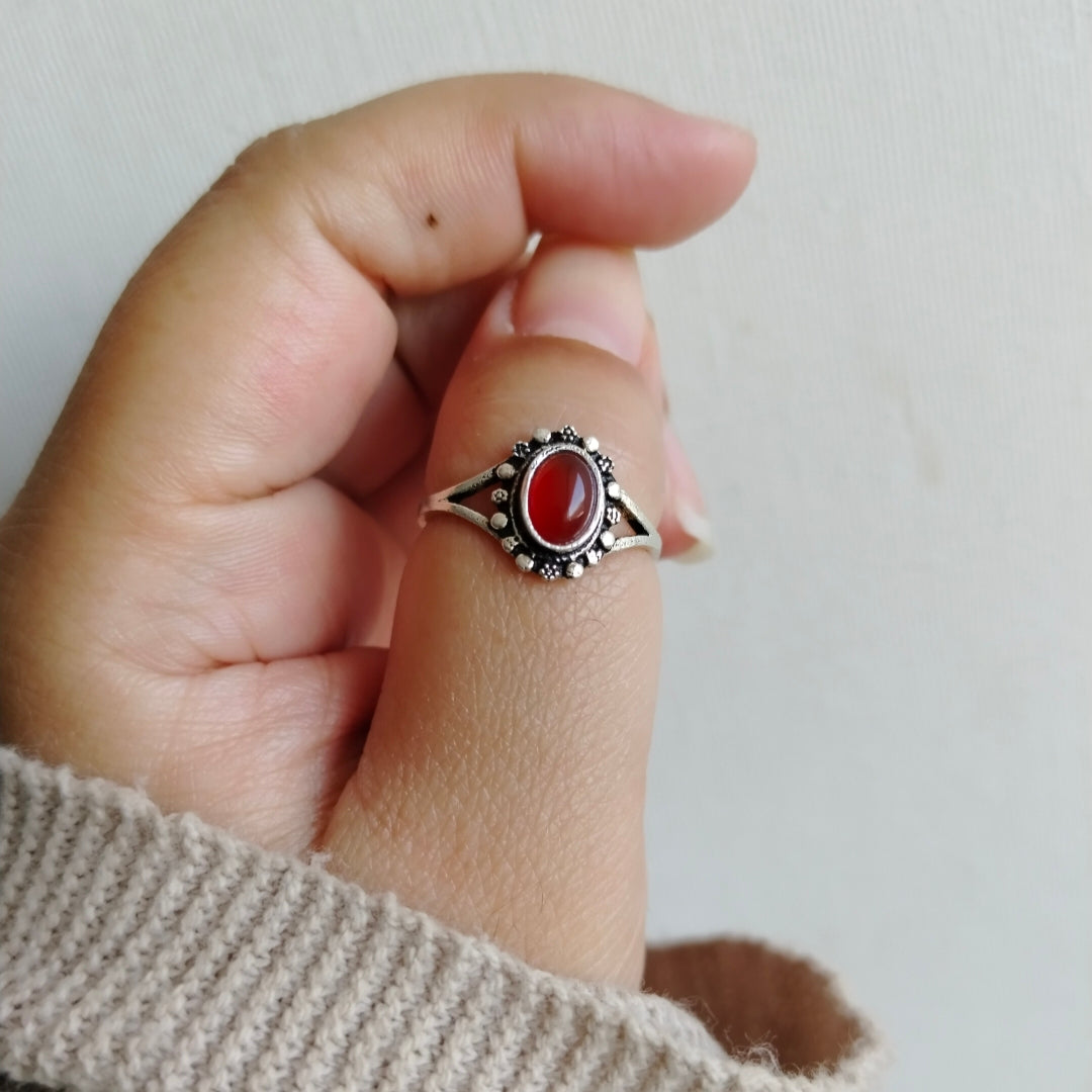 ANILLO ZARA CORNALINA